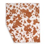 Wholesale super Soft Jacquard Comfy Luxe Cow Print Knit Blanket Softest Throw Bl