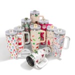 Christmas Theme Printed 40oz Double Wall Stainless Steel Vacuum Tumbler With Handle

- Screw On Matching Lid With Contrast Grip Featuring 3 Positions (Straw, Wide Mouth & Full Cover)
- Sturdy Handle (3.5" W Handle Opening)
- Straw Included (12" L) *
- Approximately 9.5" L X 3.5" D
- Cup Holder Friendly Design