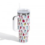 Christmas Theme Printed 40oz Double Wall Stainless Steel Vacuum Tumbler With Handle

- Screw On Matching Lid With Contrast Grip Featuring 3 Positions (Straw, Wide Mouth & Full Cover)
- Sturdy Handle (3.5" W Handle Opening)
- Straw Included (12" L) *
- Approximately 9.5" L X 3.5" D
- Cup Holder Friendly Design