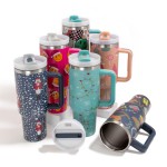 Wholesale christmas Printed oz Double Wall Stainless Steel Vacuum Tumbler Handle