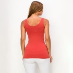 Wholesale women s Seamless Reversible V Neck Tank Top shoulder straps V neckline