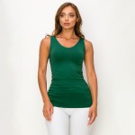Wholesale women s Seamless Reversible V Neck Tank Top Shoulder Straps V Neckline