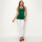 Wholesale women s Seamless Reversible V Neck Tank Top Shoulder Straps V Neckline
