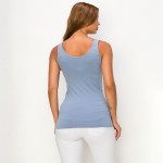 Wholesale women s Seamless Reversible V Neck Tank Top shoulder straps V neckline