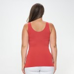 Wholesale lady s Plus V U Neckline Reversible Seamless Tank Shoulder Straps Back