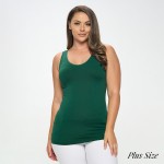 Women's Plus Size Seamless Reversible V-Neck Tank Top

- Wide shoulder straps
- V-neckline
- Back scoop neck
- Fitted silhouette
- Seamless design
- Buttery soft fabrication with stretch
- Longline hem


- One Size Fits Most 16-22
- 92% Nylon, 8% Spandex