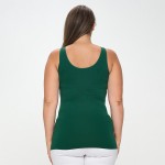 Wholesale lady s Plus V U Neckline Reversible Seamless Tank Shoulder Straps Back