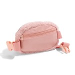 Wholesale sherp Crossbody Belt Bag Full Zipper Closure Lined Zipper Pocket Back