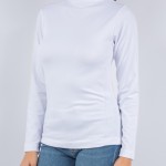 Wholesale fleece Lined Mock Neck Long Sleeve Top One Fits Most Polyester Spandex