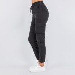 Wholesale french Terry Fabric Cargo Jogger Rise Waistline Drawstring Waistline T