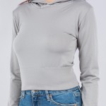 Wholesale fitted Solid Fleece Hoodie Pullover Long Sleeve Waistband Polyester Sp