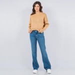 Wholesale soft Knit Exposed Seam Sweater Pack Side Slits Included Viscose Polyes