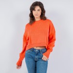 Wholesale soft Knit Exposed Seam Sweater Pack Side Slits Included Viscose Polyes