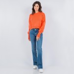 Wholesale soft Knit Exposed Seam Sweater Pack Side Slits Included Viscose Polyes