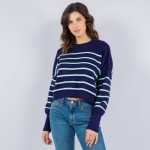 Soft Knit Exposed Seam Sweater (6 Pack) 

- Side Slits Included  
- 50% Viscose / 28% Polyester/ 22% Nylon 
