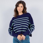 Soft Knit Exposed Seam Sweater (6 Pack) 

- Side Slits Included  
- 50% Viscose / 28% Polyester/ 22% Nylon 
