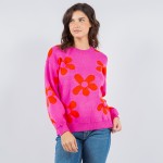 Soft Knit Retro Flower Print Sweater (6 Pack) 

- Crew Neck 
- 85% Acrylic/ 15% Polyester