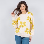 Soft Knit Retro Flower Print Sweater (6 Pack) 

- Crew Neck 
- 85% Acrylic/ 15% Polyester