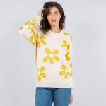 Soft Knit Retro Flower Print Sweater (6 Pack) 

- Crew Neck 
- 85% Acrylic/ 15% Polyester