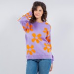 Soft Knit Retro Flower Print Sweater (6 Pack) 

- Crew Neck 
- 85% Acrylic/ 15% Polyester