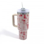 Wholesale valentines Printed oz Double Wall Stainless Steel Vacuum Tumbler Handl