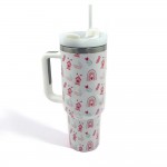 Wholesale valentines Printed oz Double Wall Stainless Steel Vacuum Tumbler Handl