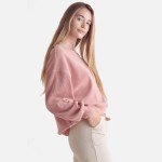 Wholesale women s Relaxed Ribbed Corduroy Long Sleeve Top Plus Pack Relaxed fit