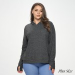 Wholesale women s Ultra Soft Hoodie Thumb Hole Pack Kangaroo Pocket Thumb Hole S