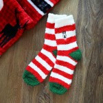 Wholesale soft Mini Crew Knit Stripe Polka Dot Christmas Socks One Fits Most Ass