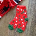 Wholesale soft Mini Crew Knit Stripe Polka Dot Christmas Socks One Fits Most Ass