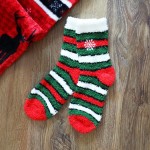 Wholesale soft Mini Crew Knit Stripe Polka Dot Christmas Socks One Fits Most Ass