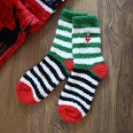 Wholesale soft Mini Crew Knit Stripe Polka Dot Christmas Socks One Fits Most Ass