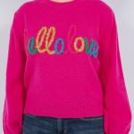 Wholesale hello Love Script Valentine s Day Sweater Pack Crew Neckline Cuffed S