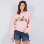 Wholesale hello Love Script Valentine s Day Sweater Pack Crew Neckline Cuffed S