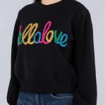 Wholesale hello Love Script Valentine s Day Sweater Pack Crew Neckline Cuffed S