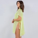 Wholesale hollow Crochet Swimsuit Coverup One Fits Most Side Tie Detail Polyeste