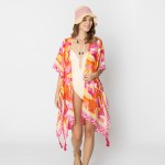 Do Everything In Love Floral Printed Kimono With Tassel Details 

- One Size Fits Most (0-14)
- 100% Polyester 