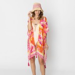 Wholesale do Everything Love Floral Printed Kimono Tassel Details One Fits Most