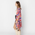 Wholesale do Everything Love Bold Flower Print Kimono Tassel Details One Fits Mo