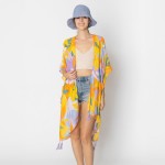 Wholesale do Everything Love Bold Floral Print Kimono Tassel Details One Fits Mo