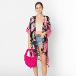 Wholesale do Everything Love Paisley Flower Print Kimono Tassel Details One Fits