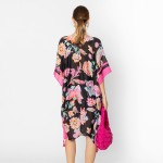 Wholesale do Everything Love Paisley Flower Print Kimono Tassel Details One Fits