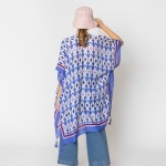 Wholesale do Everything Love Geometric Printed Kimono Tassel Details One Fits Mo