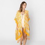 Wholesale do Everything Love Geometric Printed Kimono Tassel Details One Fits Mo