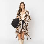 Do Everything In Love Leopard Print Kimono With Tassel Details   

- One Size Fits Most
- 100% Polyester 