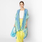 Do Everything In Love Stripes & Aztec Print Kimono With Tassel Details 

- One Size Fits Most (0-14)
- 100% Polyester 