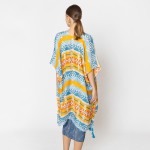 Wholesale do Everything Love Aztec Print Kimono Tassel Details One Fits Most Pol