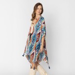 Wholesale do Everything Love Aztec Print Kimono Tassel Details One Fits Most Pol