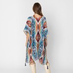 Wholesale do Everything Love Aztec Print Kimono Tassel Details One Fits Most Pol