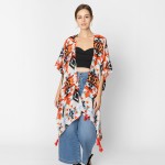 Wholesale do Everything Love Aztec Print Kimono Tassel Details One Fits Most Pol